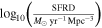 ${\mathrm{log}}_{10}\left(\tfrac{\mathrm{SFRD}}{{M}_{\odot }\,{\mathrm{yr}}^{-1}\,{\mathrm{Mpc}}^{-3}}\right)$