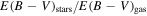 $E{(B-V)}_{\mathrm{stars}}/E{(B-V)}_{\mathrm{gas}}$