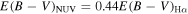 $E{(B-V)}_{\mathrm{NUV}}=0.44E{(B-V)}_{{\rm{H}}\alpha }$