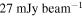 $27\,\mathrm{mJy}\,{\mathrm{beam}}^{-1}$