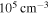 ${10}^{5}\,{\mathrm{cm}}^{-3}$