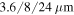 $3.6/8/24\,\mu {\rm{m}}$