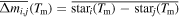$\overline{{\rm{\Delta }}{m}_{i,j}}({T}_{{\rm{m}}})=\overline{{\mathrm{star}}_{i}({T}_{{\rm{m}}})-{\mathrm{star}}_{j}({T}_{{\rm{m}}})}$
