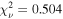 ${\chi }_{\nu }^{2}=0.504$