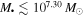 ${M}_{\bullet }\lesssim {10}^{7.30}\,{M}_{\odot }$