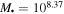 ${M}_{\bullet }={10}^{8.37}$