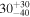 ${30}_{-40}^{+30}$