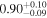 ${0.90}_{-0.09}^{+0.10}$