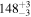 ${148}_{-3}^{+3}$