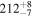 ${212}_{-7}^{+8}$