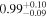 ${0.99}_{-0.09}^{+0.10}$