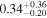 ${0.34}_{-0.20}^{+0.36}$
