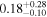 ${0.18}_{-0.10}^{+0.28}$