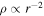$\rho \propto {r}^{-2}$