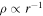 $\rho \propto {r}^{-1}$