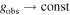 ${g}_{\mathrm{obs}}\to \mathrm{const}$