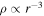 $\rho \propto {r}^{-3}$