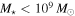 ${M}_{\star }\lt {10}^{9}\,{M}_{\odot }$