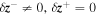 $\delta {{\boldsymbol{z}}}^{-}\ne 0,\delta {{\boldsymbol{z}}}^{+}=0$