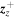 ${{\boldsymbol{z}}}_{z}^{+}$