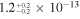 ${1.2}_{{}^{-0.2}}^{{}_{+0.2}}\times {10}^{-13}$