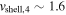 ${v}_{\mathrm{shell},4}\sim 1.6$