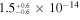 ${1.5}_{{}^{-0.6}}^{{}_{+0.6}}\times {10}^{-14}$
