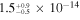 ${1.5}_{{}^{-0.5}}^{{}_{+0.9}}\times {10}^{-14}$