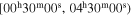 $[{00}^{{\rm{h}}}{30}^{{\rm{m}}}{00}^{{\rm{s}}},{04}^{{\rm{h}}}{30}^{{\rm{m}}}{00}^{{\rm{s}}})$