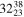 ${32}_{23}^{38}$