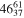 ${46}_{37}^{61}$