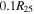 $0.1{R}_{25}$