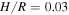 $H/R=0.03$
