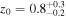 ${z}_{0}={0.8}_{-0.2}^{+0.3}$