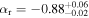 ${\alpha }_{{\rm{r}}}=-{0.88}_{-0.02}^{+0.06}$