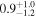 ${0.9}_{-1.2}^{+1.0}$