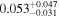 ${0.053}_{-0.031}^{+0.047}$