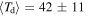 $\left\langle {T}_{{\rm{d}}}\right\rangle =42\pm 11\,$