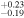${}_{-0.19}^{+0.23}$
