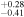 ${}_{-0.41}^{+0.28}$
