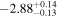 $-{2.88}_{-0.13}^{+0.14}$