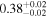 ${0.38}_{-0.02}^{+0.02}$