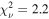 ${\chi }_{\nu }^{2}=2.2$