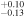 ${}_{-0.13}^{+0.10}$