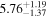 ${5.76}_{-1.37}^{+1.19}$