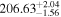 ${206.63}_{-1.56}^{+2.04}$