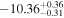 $-{10.36}_{-0.31}^{+0.36}$