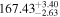 ${167.43}_{-2.63}^{+3.40}$