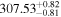 ${307.53}_{-0.81}^{+0.82}$