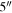 $5^{\prime\prime} $